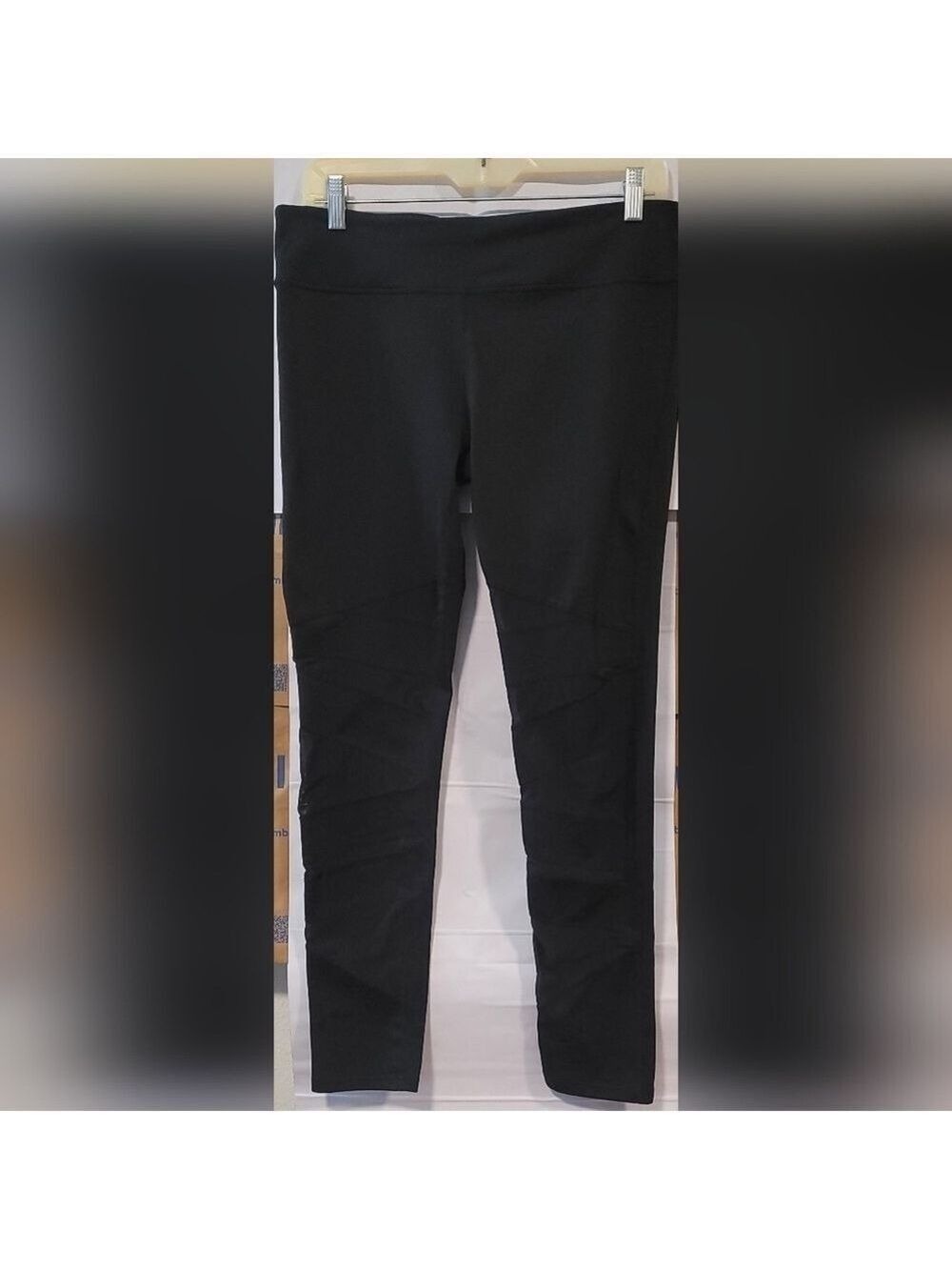 Fabletics Black Mesh Pocketed Leggings Sz Sm